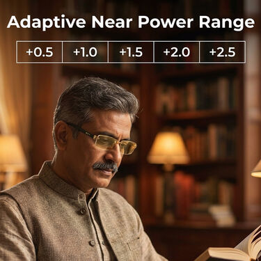 Rimless Adaptive Power Coloured Reading Glasses B1G2 Free (3CORG)