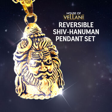 Reversible Shiv-Hanuman Pendant Set (RSHPN11)