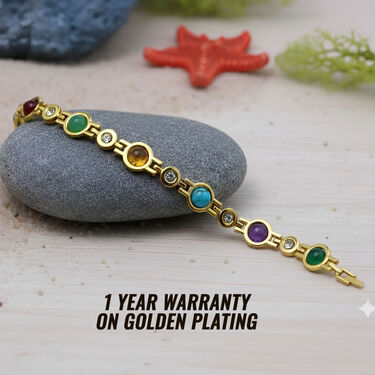 Golden Seven Chakra Bracelet (7CB3)