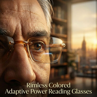 Rimless Colored Adaptive Power Reading Glasses (1CRG)