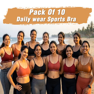 Pack Of 10 Daily Wear Sports Bra (10PBR2)