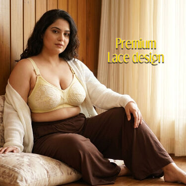 3 Sensational Full Coverage Lacy Bra With Broad Band (3FCB6)