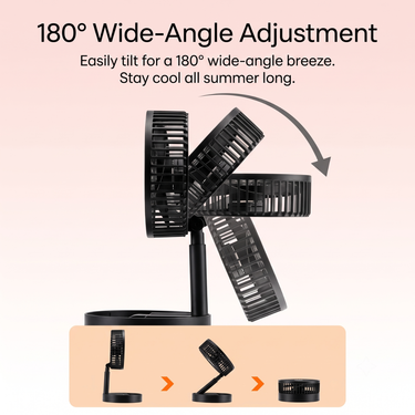 USB Rechargeable Mini Telescopic Folding Fan (EF37)