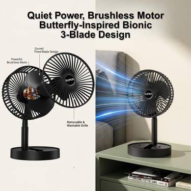 USB Rechargeable Mini Telescopic Folding Fan (EF37)