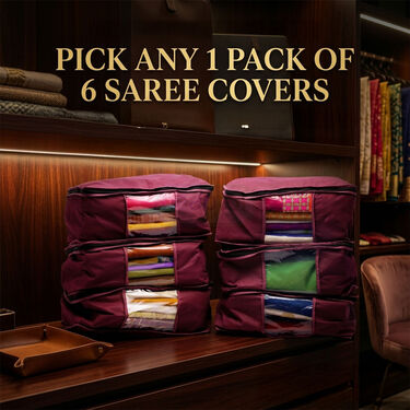 Pick any 1 Pack of 6 Saree cover (6SC3)