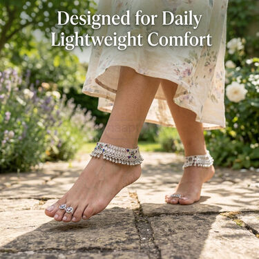 Designer Payal With Free 4 Toe Ring (WJ6)